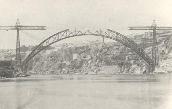 Ponte Maria Pia construção - 2